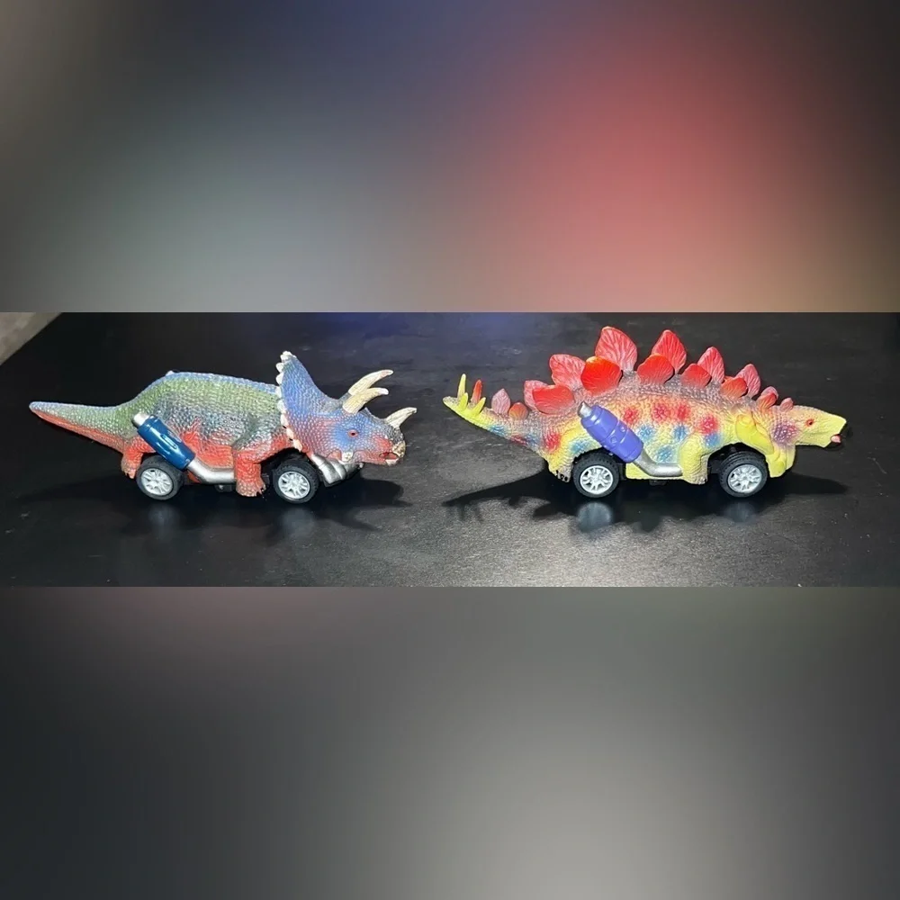 2 Dinosaur Pull Back Cars